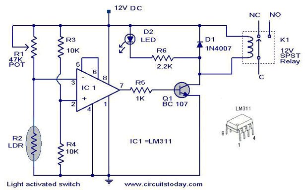 CIRCUITO DE ENCENDIDO AUTOMTICO DE LUZ CON CHIP COMPARADOR DE TENSIN ...